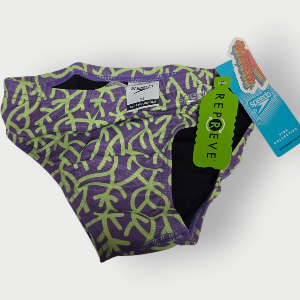 Speedo Eco Endurance Swim Briefs 24 Coral Flow Miami Lilac Repreve Vibe New Tags